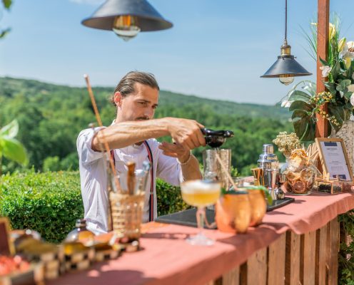 Mariage Chic avec un barman de Fin Pallet